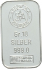 10 Gramm Silberbarren Argor SA - Chiasso